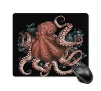 asbwuo Tapis de souris carré imperméable avec motif pieuvre entrelacée, antidérapant, idéal pour le jeu sur bureau, au bureau et à la maison.