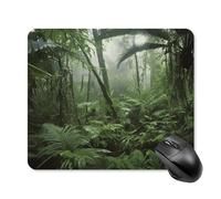 asbwuo Tapis de souris carré imperméable avec motif pluie tropicale, antidérapant, idéal pour le jeu sur bureau, au bureau et à la maison.