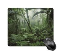 asbwuo Tapis de souris carré imperméable avec motif pluie tropicale, antidérapant, idéal pour le jeu sur bureau, au bureau et à la maison.