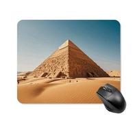 asbwuo Tapis de souris carré imperméable avec motif pyramide égyptienne dans le désert, antidérapant, idéal pour le jeu, le bureau et la maison.