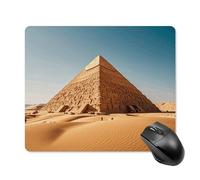 asbwuo Tapis de souris carré imperméable avec motif pyramide égyptienne dans le désert, antidérapant, idéal pour le jeu, le bureau et la maison.