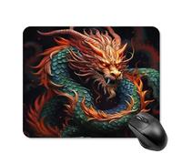 asbwuo Tapis de souris carré imperméable avec motif serpent chinois, antidérapant, pour le jeu sur bureau, au bureau et à la maison