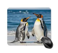 asbwuo Tapis de souris carré imperméable avec motifs pingouins et mer, antidérapant, pour le jeu sur bureau, au bureau et à la maison