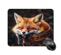 asbwuo Tapis de souris carré imperméable avec un motif amusant d'animal endormi, antidérapant, idéal pour le jeu sur bureau, au bureau et à la maison.