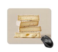asbwuo Tapis de souris carré imperméable blanc à motif fromage, antidérapant, idéal pour le jeu, le bureau et la maison.