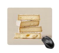 asbwuo Tapis de souris carré imperméable blanc à motif fromage, antidérapant, idéal pour le jeu, le bureau et la maison.
