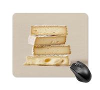 asbwuo Tapis de souris carré imperméable blanc à motif fromage, antidérapant, idéal pour le jeu, le bureau et la maison.