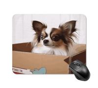 asbwuo Tapis de souris carré imperméable en carton imprimé de chiens, antidérapant, pour le bureau, les jeux et la maison.