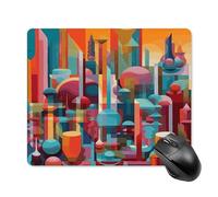 asbwuo Tapis de souris carré imperméable, motif peinture coloré, antidérapant, idéal pour le jeu sur bureau, au bureau et à la maison.