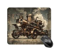 asbwuo Tapis de souris carré imperméable, style steampunk, imprimé, antidérapant, pour le bureau, les jeux et la maison