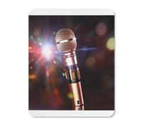 asbwuo Tapis de souris en caoutchouc imperméable avec impression microphone karaoké, antidérapant, pour protéger votre bureau, idéal pour les jeux, le bureau et la maison.