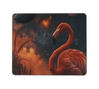 asbwuo Tappetino per mouse Flamingo & Planet multi-formato con base in gomma antiscivolo