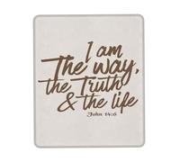 asbwuo Tappetino per mouse John I Am The Way The Truth and The Life, quadrato, con base in gomma antiscivolo, 17,8 x 22,1 cm.