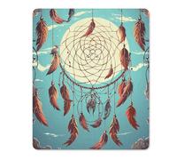 asbwuo Tappetino per mouse quadrato con base in gomma antiscivolo Catch Dream Net Print, tappetino per mouse lavabile per computer da scrivania, laptop, ufficio