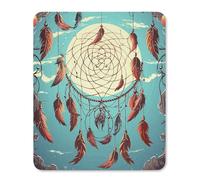 asbwuo Tappetino per mouse quadrato con base in gomma antiscivolo Catch Dream Net Print, tappetino per mouse lavabile per computer da scrivania, laptop, ufficio