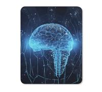 asbwuo Tappetino per mouse quadrato con base in gomma antiscivolo, stampa del cervello con intelligenza artificiale, tappetino per mouse lavabile per computer da scrivania, laptop, ufficio