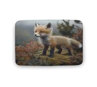 asbwuo Tappeto da bagno Fox Moss Wild, con motivo paesaggi li e animali, con retro antiscivolo, in morbida microfibra per a, lavandino e ingresso, 40,6 x 61 cm