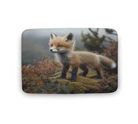 asbwuo Tappeto da bagno Fox Moss Wild, con motivo paesaggi li e animali, con retro antiscivolo, in morbida microfibra per a, lavandino e ingresso, 50,8 x 81,3 cm