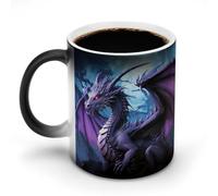 asbwuo Tazza che cambia colore - La tazza cambia temperatura magica quando è calda,un delizioso regalo originale Drago viola Luna viola