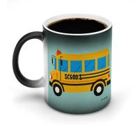 asbwuo Tazza che cambia colore - Tazza magica che cambia temperatura quando è calda,un delizioso regalo originale per lo scuolabus