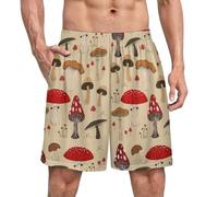 asbwuo The Various Mushroom ArtPantaloncini Casual da Uomo con Tasche, Leggeri e Morbidi