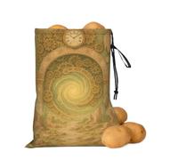 asbwuo Time Vortex Gate - Borsa porta patate e cipolle | Borsa organizer con coulisse per ripiani della dispensa, banconi da cucina, aglio, patate, cipolle e alimenti di tutti i