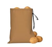 asbwuo Tinta unita marrone Patata Cipolla Storage Bag | Borsa organizer con coulisse per ripiani della dispensa, banconi da cucina, aglio, patate, cipolle e alimenti di tutti i