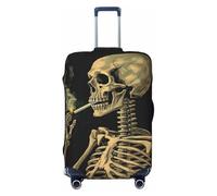 asbwuo Uno scheletro con sigaretta accesa, coprivaligia da viaggio, coprivaligia antigraffio