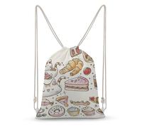 asbwuo Various Pastry Patterns Drawstring Backpack Sport Gym Bags Yoga Shopping Travel Casual Daypacks for Women Men