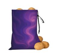 asbwuo Violet Dream - Borsa portaoggetti per patate e cipolle | Borsa organizer con coulisse per ripiani della dispensa, banconi da cucina, aglio, patate, cipolle e alimenti di tutti i