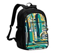 asbwuo Zaino da viaggio per donne e uomini, zaino leggero e casual per laptop con USB per lavoro, regalo aziendale, è una cosa da proteggere Stampa