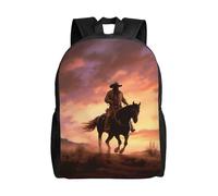 asbwuo Zaino per laptop Cowboy West per donna e uomo, zaino da college, borsa da lavoro, borsa per computer leggera, borsa per insegnanti, zaino casual, borsa da viaggio, regalo