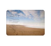 asbwuo Zerbino in morbida flanella con poesia Footprints in The Sand - Tappetino antiscivolo versatile, tappetino resistente per ingresso interno, lavanderia, ufficio e terrazza