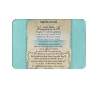 asbwuo Zerbino in morbida flanella Footprints in The Sand - Tappetino antiscivolo versatile, tappetino resistente per ingresso interno, lavanderia, ufficio e terrazza