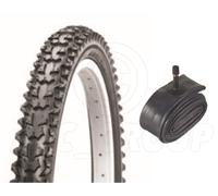 ASC Copertura Bici MTB 14 x 1.95 Tubolare Con Camera Schrader Nero