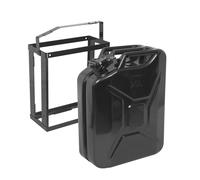 ASC Tanica Carburante 20 L Nera Petrol Diesel con Supporto Metallico Bloccabile