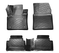 ASC Tappetini Auto Compatibili con Citroën C5 Aircross I serie 2017-2022 Gomma a Vaschetta con Bordi Rialzati, Protezione Poggiapiedi, Bottoni