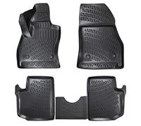 ASC Tappetini Auto Compatibili con Fiat 500L Fiat 500L RESTYLING/Trekking/Cross/Urban/Lounge/Business, Gomma a Vaschetta con Bordi Rialzati, Protezione Poggiapiedi, Bottoni