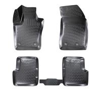 ASC Tappetini Auto Compatibili con Fiat 500X Cross-Lounge-Sport 2014-2024, Gomma a Vaschetta, Protezione Poggiapiedi, Bottoni per Ancoraggio