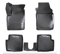 ASC Tappetini Auto Compatibili con FIAT PANDA 169 II serie dal 2003 al 2012, Gomma a Vaschetta, Protezione Poggiapiedi