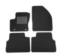 ASC Tappetini Auto Compatibili con Ford C-MAX I Serie 2004-2010, Attacco Ovale, Moquette, Bordo Antiscivolo, Battitacco in Gomma