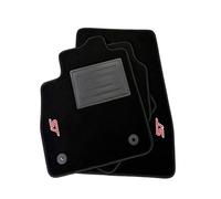 ASC tappetini auto compatibili con Ford Fiesta VII MK7-MK8 (anche Mild Hybrid) 2017> ST LINE tappetini auto in moquette,bordo antiscivolo,battitacco in gomma 2 loghi ricamati (BLU)