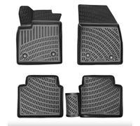 ASC Tappetini Auto Compatibili con Ford Focus IV serie 2018-2025 Turnier, Active, Berlina 5 porte,Gomma a Vaschetta con Bordi Rialzati, Protezione Poggiapiedi, Bottoni