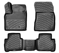 ASC Tappetini Auto Compatibili con Nissan Qashqai III Serie dal 2022, Gomma a Vaschetta con Bordi Rialzati, Protezione Poggiapiedi, Bottoni