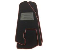 ASC Tappetini Auto Compatibili con Piaggio Ape 50, Battitacco in Gomma, Design Diagonale Rosso