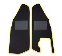 ASC Tappetini Auto Compatibili con Piaggio Ape 50, Battitacco in Gomma, Design Giallo