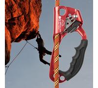 Ascendente A Mano Durevole Per La Roccia Rampicante Alpinismo A Destra Rosso