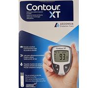 Ascensia Diabetes Care Glucometro Contour XT - Questo Kit Contiene: Strumento, 5 Strisce Reattive, Manuale d'Uso e Guida Rapida, Dispositivo Pungidito, 5 Lancette Colorate, Custodia