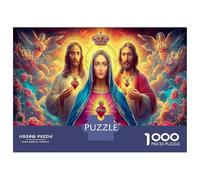 Ascensione di Gesù Puzzle da Assemblare Classico Cartoncino Gesù Maria e i Discepoli Collezionabile Regalo Segreto di Babbo Natale 38x26cm/1000pezzi