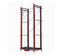 Ascensore elettrico mobile per ponteggi elettrici con ruote girevoli di bloccaggio, carico massimo 300 kg, piattaforma di sollevamento (4,5 m)